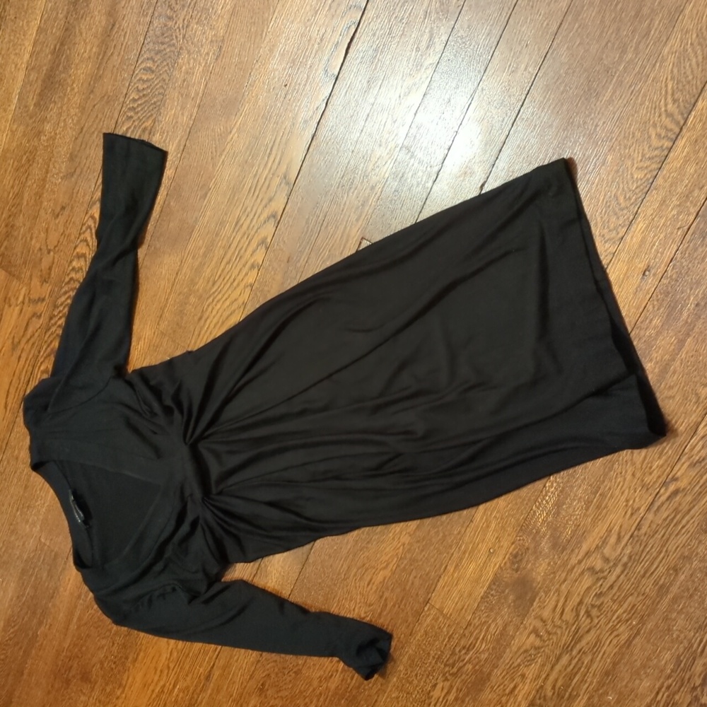 BCBG Max Azria black wool blend cocktail dress XS